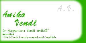 aniko vendl business card